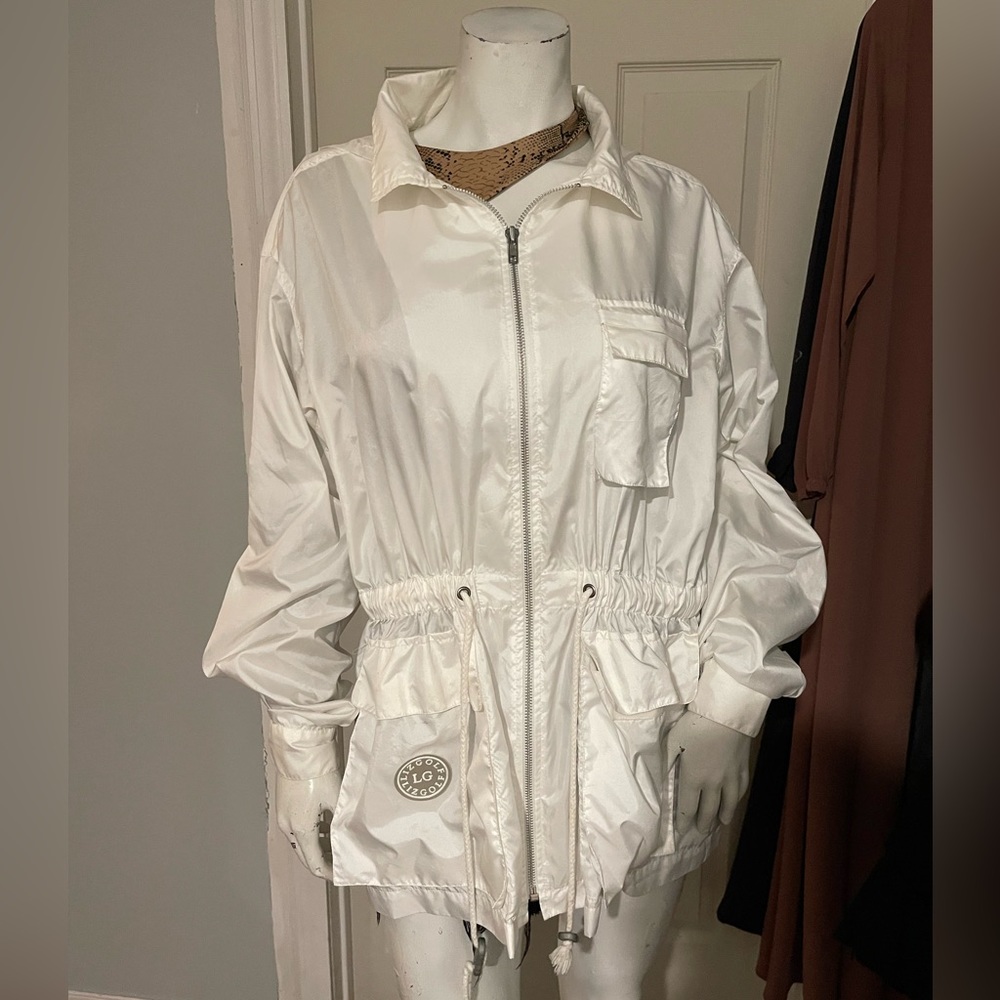A Snowy Day Winter White rain jacket - M/L